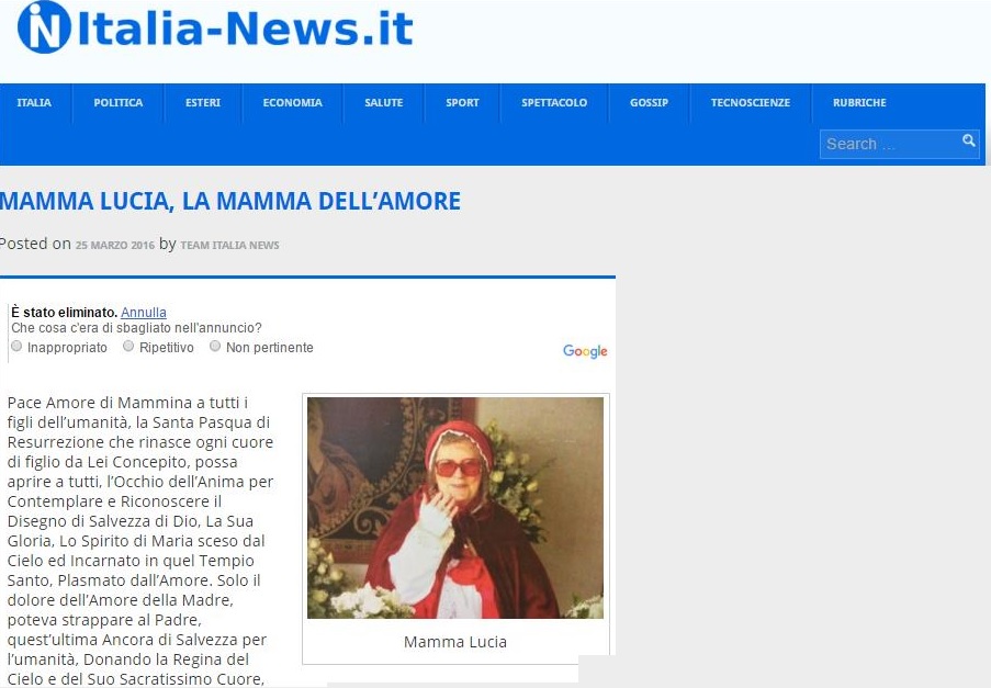 Articolo su Italia News